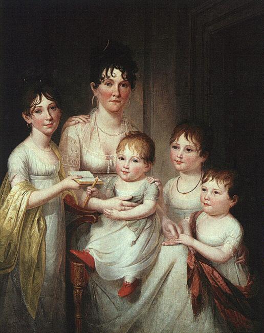 James Peale Madame Dubocq and her Children France oil painting art